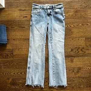Free people light wash flare jean